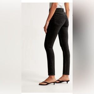 Abercrombie The Skinny High Rise New Style Black Jeans